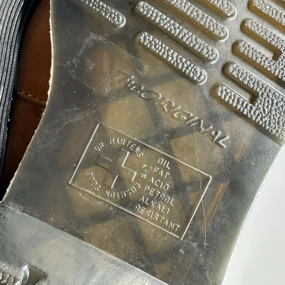 Dr Doc Martens Women's 6 Bianca Chelsea Boot Ankle Bootie Brown Cognac Leather - Picture 7 of 9